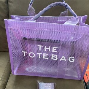 Purple Mesh Tote Bag